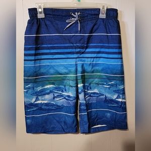 Blue Shark Swim Trunks XL 18 - 20 ZeroXposure‎ Beach Swim A119